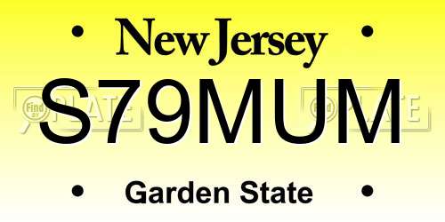 S79MUM New Jersey License Plate