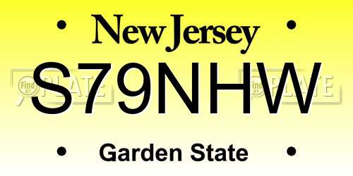 S79NHW New Jersey License Plate