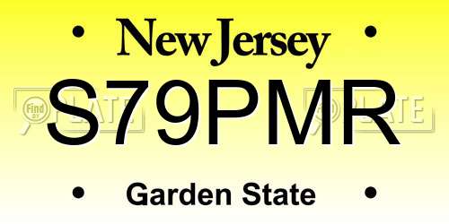 S79PMR New Jersey License Plate
