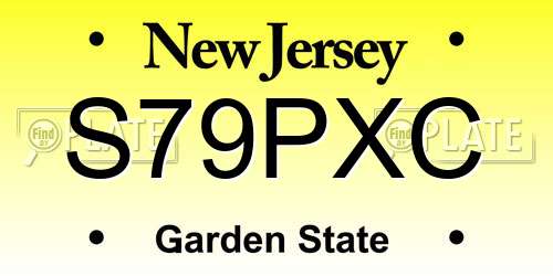 S79PXC New Jersey License Plate