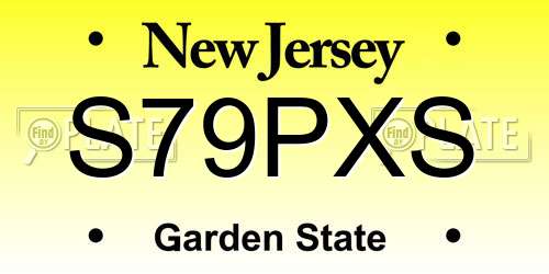 S79PXS New Jersey License Plate