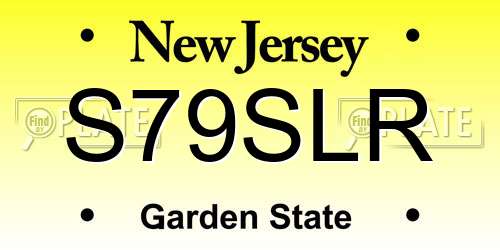 S79SLR New Jersey License Plate