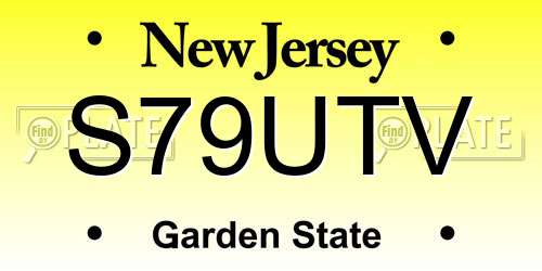 S79UTV New Jersey License Plate