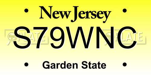 S79WNC New Jersey License Plate