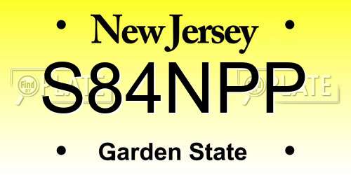 S84NPP New Jersey License Plate