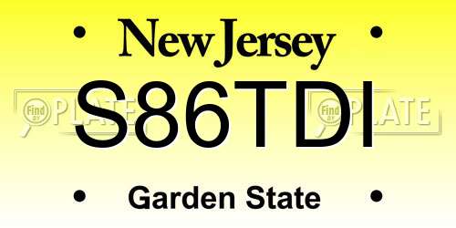 S86TDI New Jersey License Plate