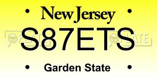S87ETS New Jersey License Plate