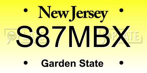 S87MBX New Jersey License Plate