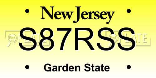 S87RSS New Jersey License Plate
