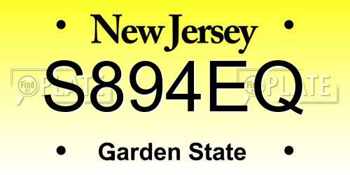 S894EQ New Jersey License Plate