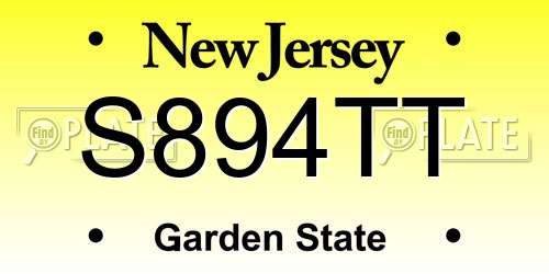 S894TT New Jersey License Plate