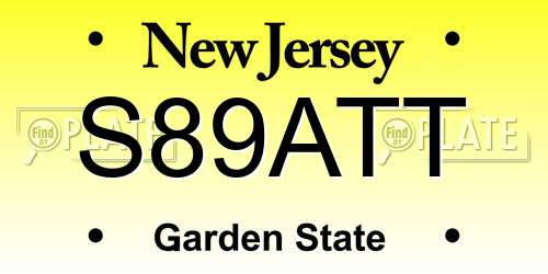 S89ATT New Jersey License Plate