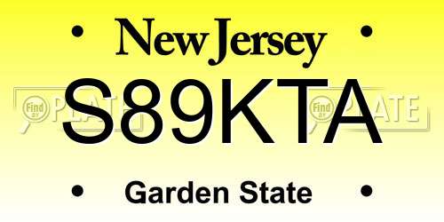 S89KTA New Jersey License Plate