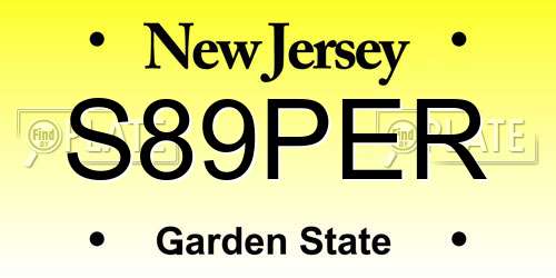 S89PER New Jersey License Plate