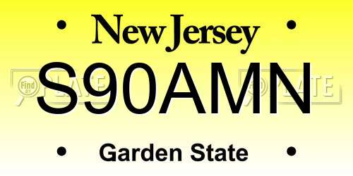 S90AMN New Jersey License Plate