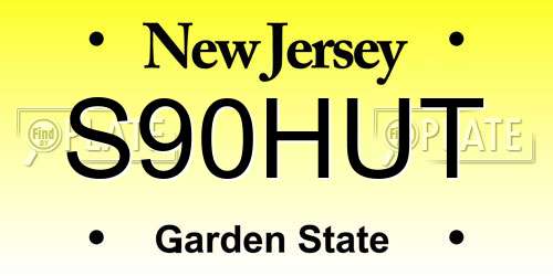 S90HUT New Jersey License Plate