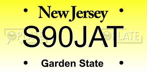 S90JAT New Jersey License Plate