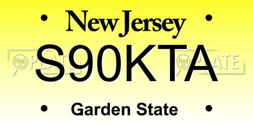 S90KTA New Jersey License Plate