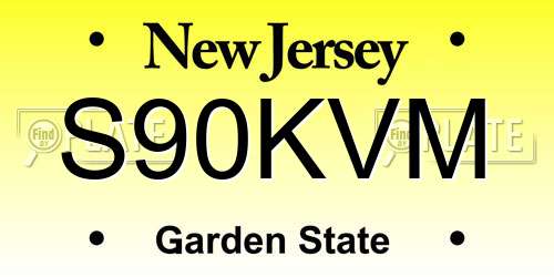 S90KVM New Jersey License Plate