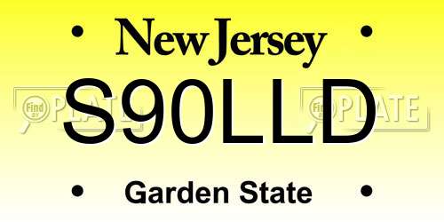 S90LLD New Jersey License Plate