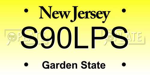 S90LPS New Jersey License Plate