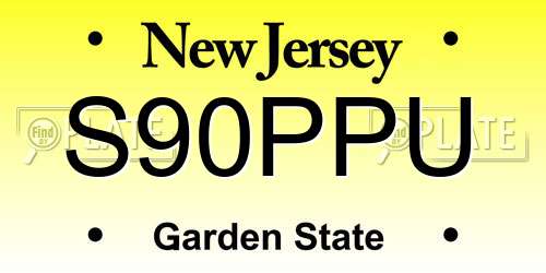 S90PPU New Jersey License Plate