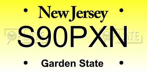 S90PXN New Jersey License Plate