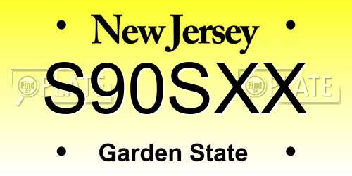 S90SXX New Jersey License Plate