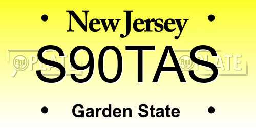 S90TAS New Jersey License Plate