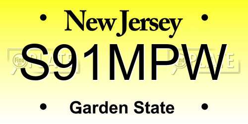 S91MPW New Jersey License Plate