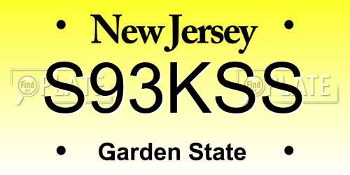 S93KSS New Jersey License Plate