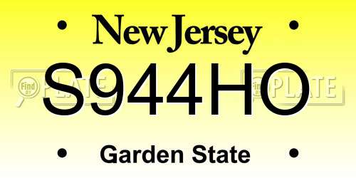 S944HO New Jersey License Plate