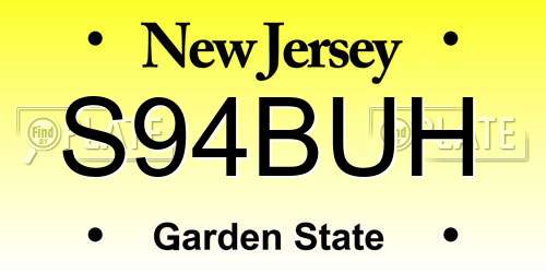 S94BUH New Jersey License Plate