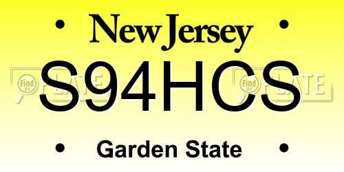 S94HCS New Jersey License Plate