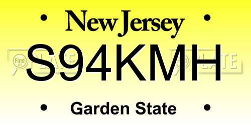 S94KMH New Jersey License Plate