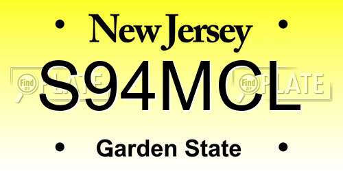 S94MCL New Jersey License Plate