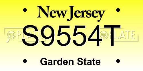S9554T New Jersey License Plate