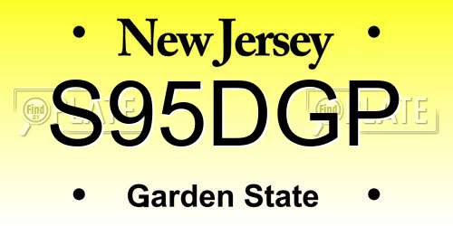 S95DGP New Jersey License Plate