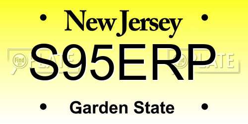 S95ERP New Jersey License Plate
