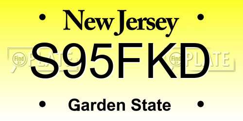S95FKD New Jersey License Plate