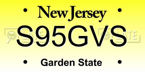 S95GVS New Jersey License Plate