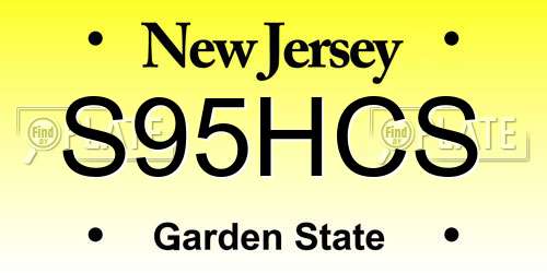S95HCS New Jersey License Plate