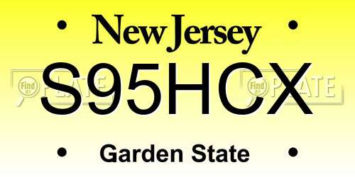 S95HCX New Jersey License Plate