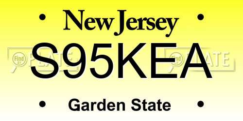 S95KEA New Jersey License Plate