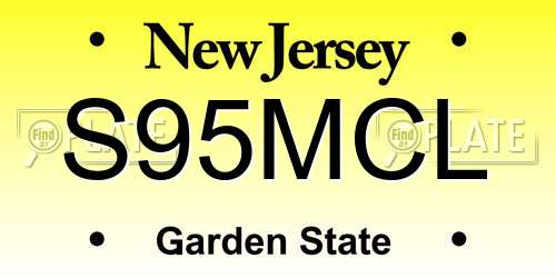S95MCL New Jersey License Plate
