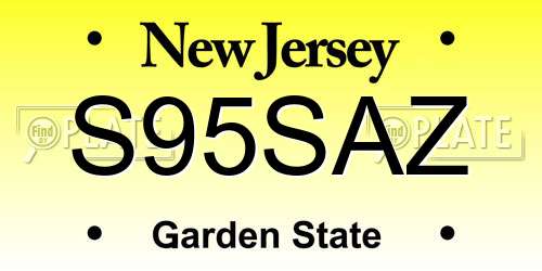 S95SAZ New Jersey License Plate