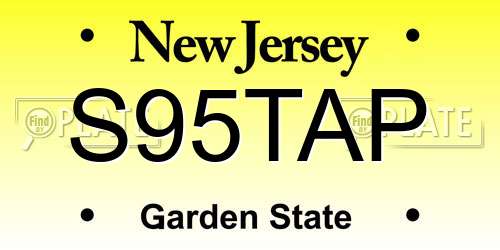 S95TAP New Jersey License Plate