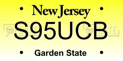 S95UCB New Jersey License Plate