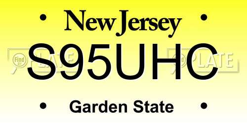 S95UHC New Jersey License Plate