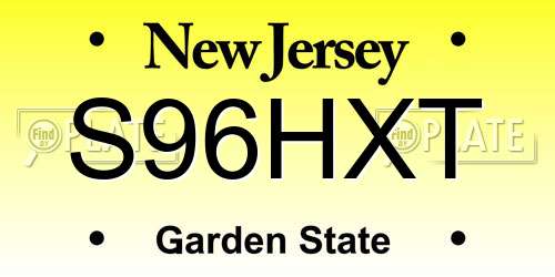 S96HXT New Jersey License Plate